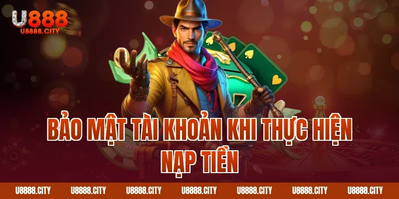 Bảo mật tài khoản khi thực hiện nạp tiền