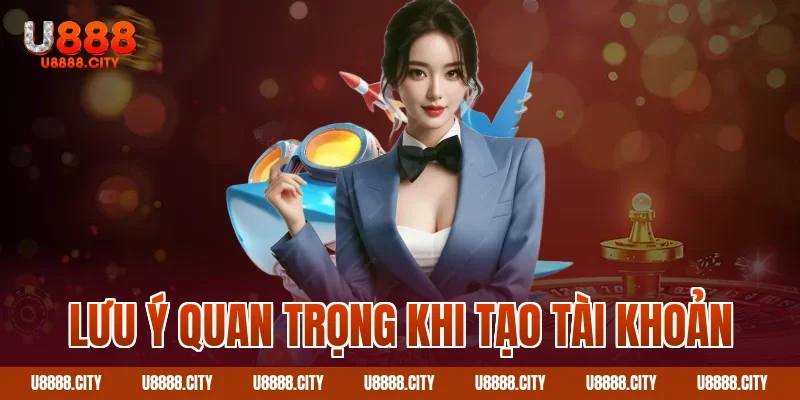 Lưu ý quan trọng khi tạo tài khoản